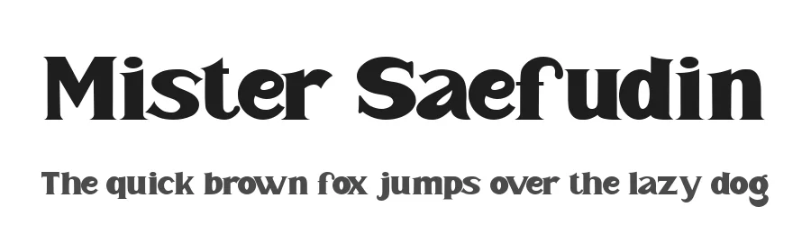 Mister Saefudin