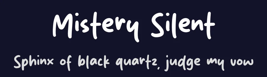 Mistery Silent by MJType — Script Handwritten Font — thumbnail 2