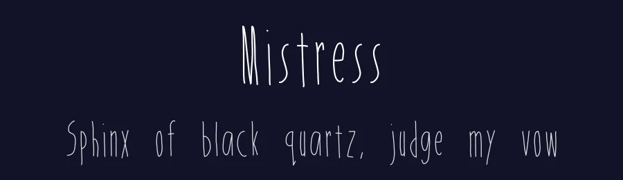 Mistress by Joanne Blanco — Script Handwritten Font — thumbnail 2