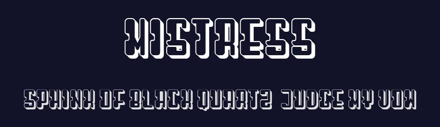 Mistress by Vladimir Nikolic — Decorative Font — thumbnail 2