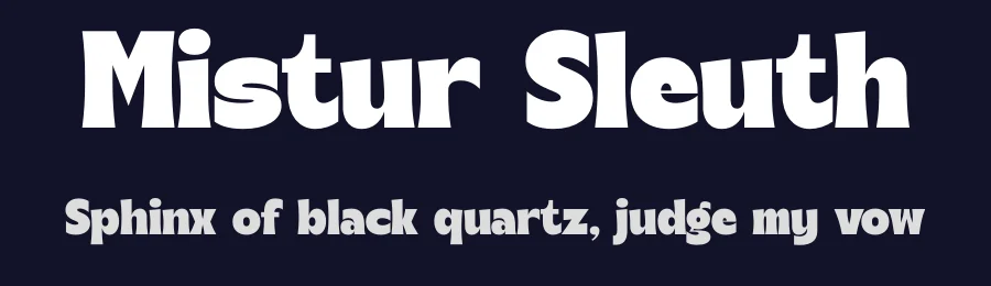Mistur Sleuth by Timelesstype Studio — Decorative Font — thumbnail 2