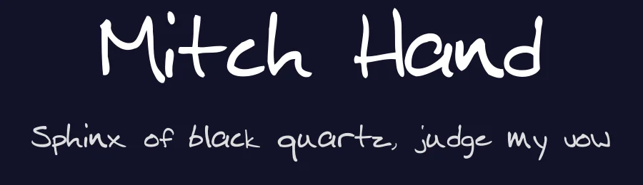 Mitch Hand by Mitch — Script Handwritten Font — thumbnail 2