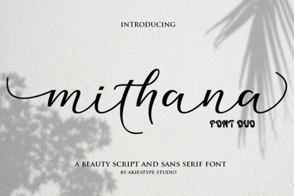 Mithana Duo Font by akifatype — Script Handwritten Font