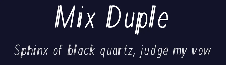 Mix Duple by Mix Fonts — Decorative Font — thumbnail 2