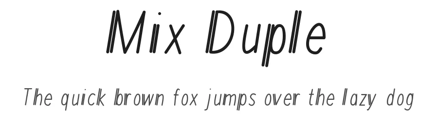 Mix Duple by Mix Fonts — Decorative Font