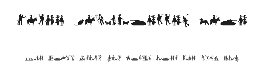Mixed Silhouettes Five by Intellecta Design — Dingbats Font