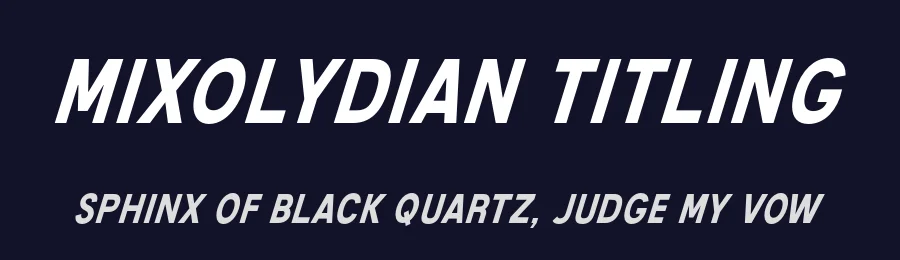 Mixolydian Titling by Typodermic Fonts — Sans Serif Font — thumbnail 2
