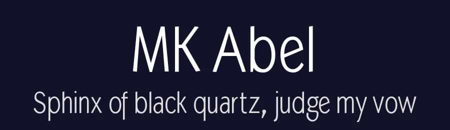 MK Abel by Manfred Klein — Sans Serif Font — thumbnail 2