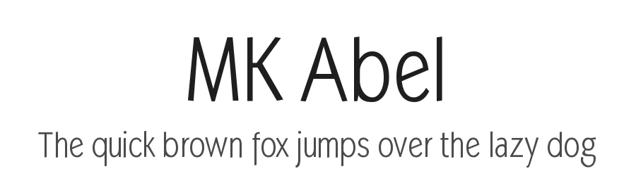 MK Abel by Manfred Klein โ Sans Serif Font