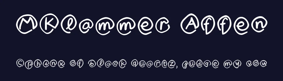 MKlammer Affen by Manfred Klein — Decorative Font — thumbnail 2