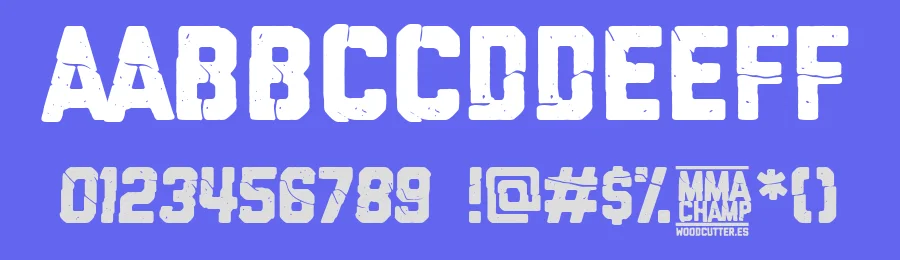 MMA Champ by Woodcutter — Decorative Font — thumbnail 3