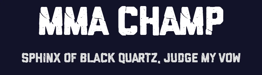 MMA Champ by Woodcutter — Decorative Font — thumbnail 2