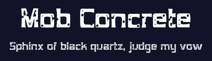 Mob Concrete by Typodermic Fonts — Decorative Font — thumbnail 2
