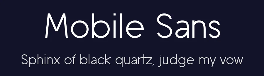 Mobile Sans by Nelson Fraga — Sans Serif Font — thumbnail 2