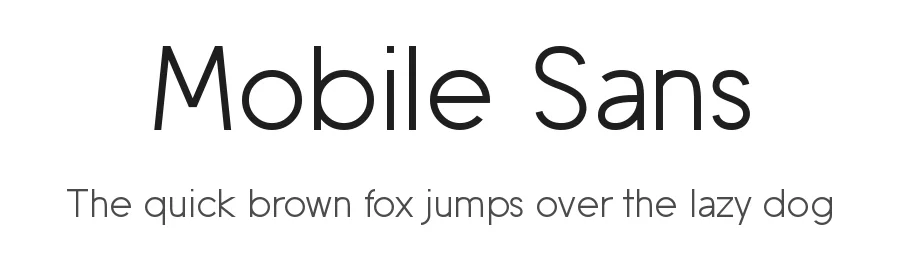 Mobile Sans by Nelson Fraga β Sans Serif Font