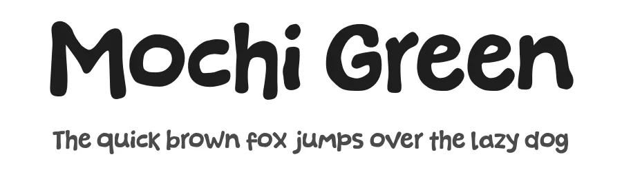 Mochi Green by Khurasan — Decorative Font