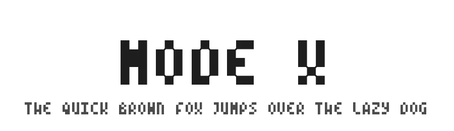 Mode X by Pixel Sagas — Display Font
