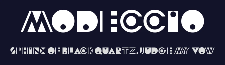 Modeccio by Sharkshock — Decorative Font — thumbnail 2