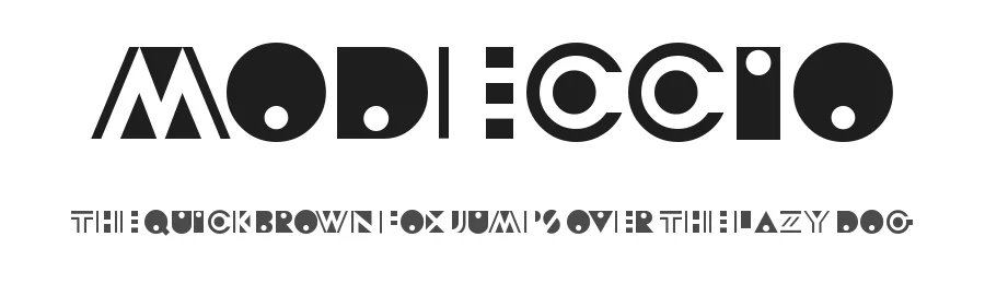 Modeccio by Sharkshock — Decorative Font