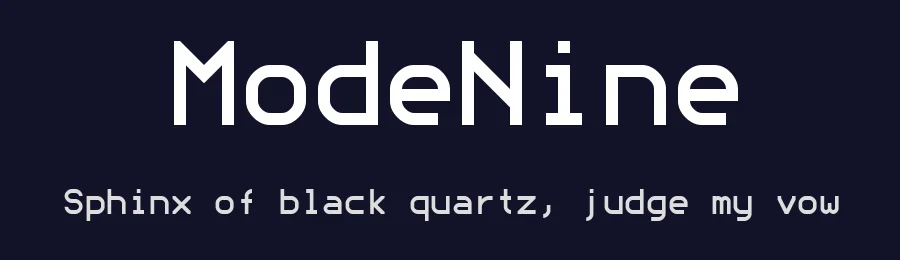 ModeNine by Grudnuk — Sans Serif Font — thumbnail 2