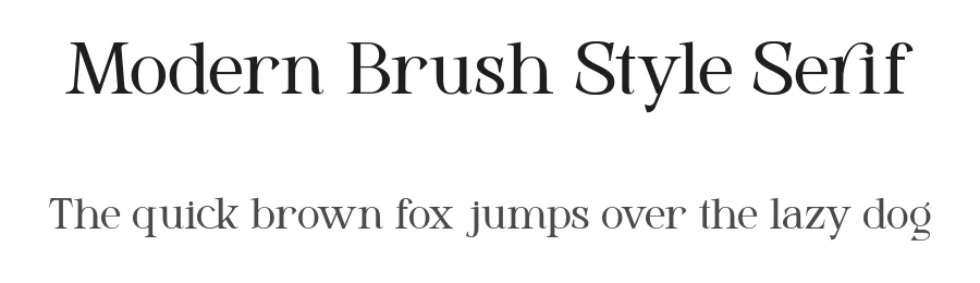 Modern Brush Style Serif