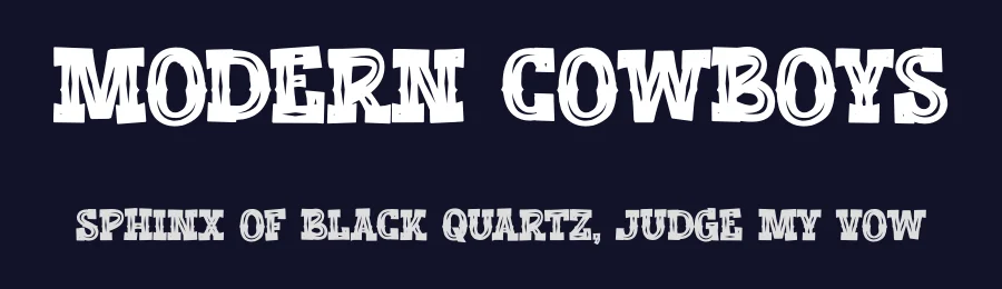 Modern Cowboys by Gassstype — Decorative Font — thumbnail 2