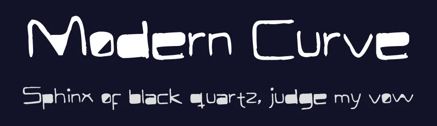 Modern Curve by Francisco Matute — Decorative Font — thumbnail 2