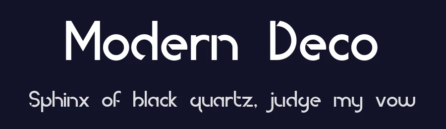 Modern Deco by Ben Branum — Decorative Font — thumbnail 2