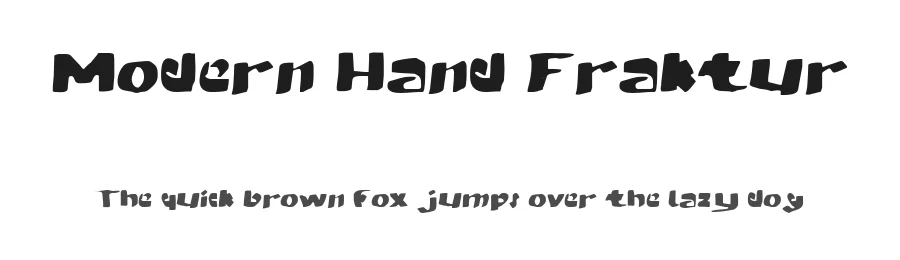 Modern Hand Fraktur