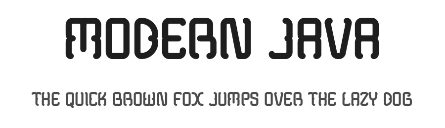Modern Java by Visual Room — Decorative Font