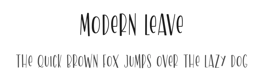 Modern Leave by Abo Daniel Studio — Decorative Font