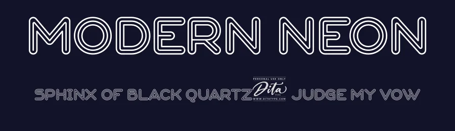Modern Neon by Ditatype — Display Font — thumbnail 2
