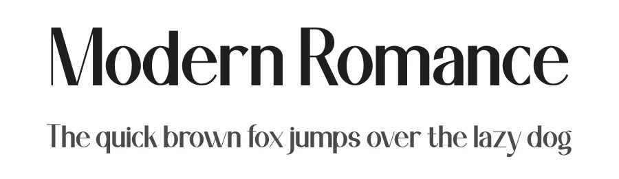 Modern Romance by Muhammad Yafinuha — Sans Serif Font