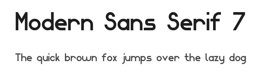 Modern Sans Serif 7