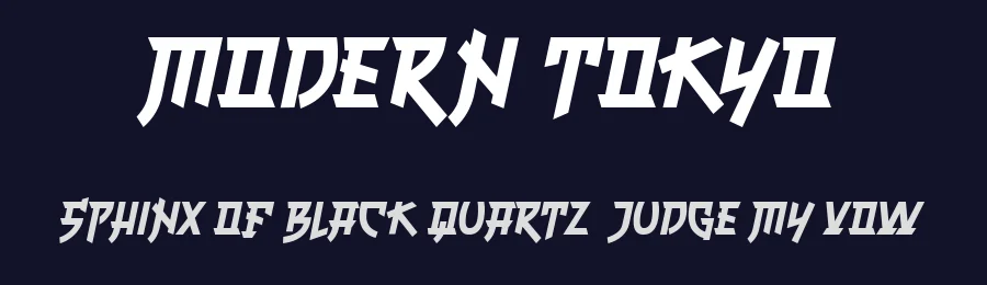 Modern Tokyo by Vladimir Nikolic — Decorative Font — thumbnail 2