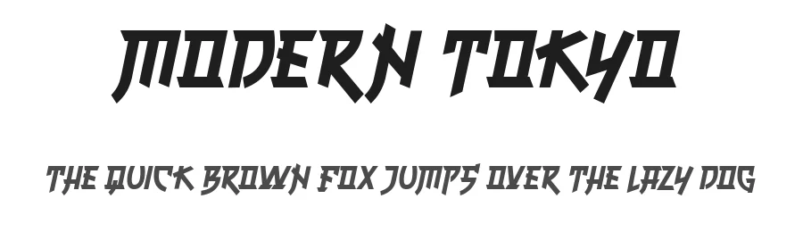 Modern Tokyo by Vladimir Nikolic — Decorative Font