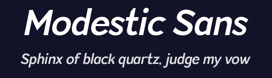 Modestic Sans by Aleksey Ryabov — Sans Serif Font — thumbnail 2