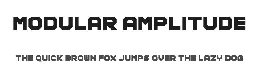 Modular Amplitude by Chequered Ink — Display Font