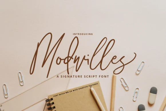 Modwilles Font by Tebaltipis.std — Script Handwritten Font