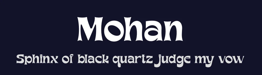 Mohan by www.movefont .com — Decorative Font — thumbnail 2