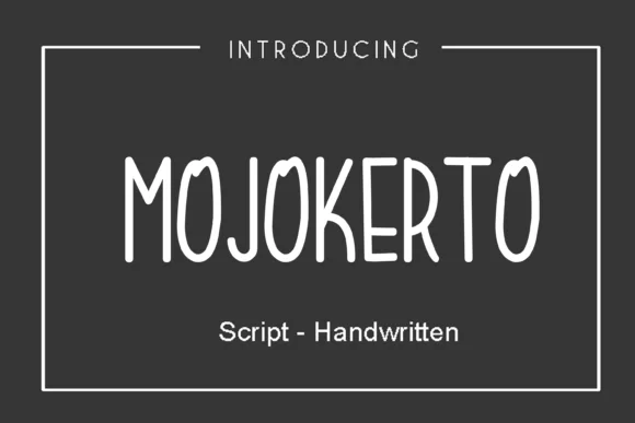 Mojokerto Font by nuraisyahamalia1729 — Script Handwritten Font