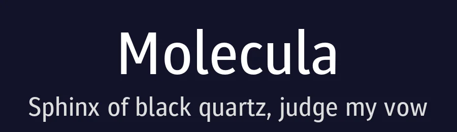 Molecula by Northeast Type Foundry — Sans Serif Font — thumbnail 2