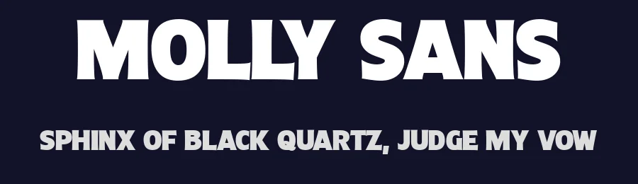 Molly Sans by Måns Grebäck — Sans Serif Font — thumbnail 2
