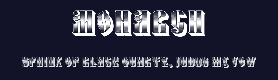 Monarch by Vladimir Nikolic — Decorative Font — thumbnail 2