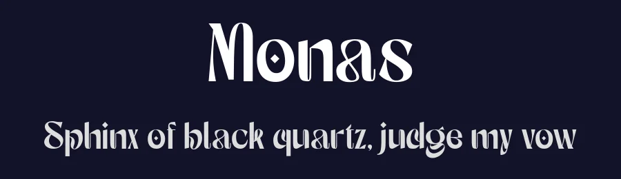 Monas by TypeClassHeroes — Decorative Font — thumbnail 2