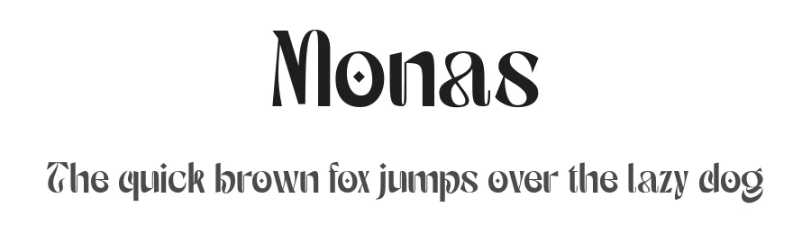 Monas by TypeClassHeroes — Decorative Font