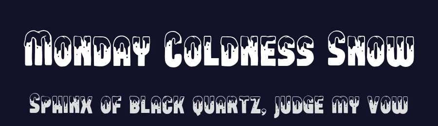 Monday Coldness Snow by Alit Design — Decorative Font — thumbnail 2