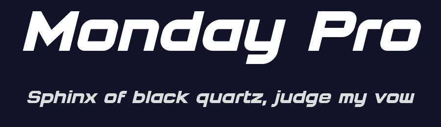 Monday Pro by FG Studios — Display Font — thumbnail 2