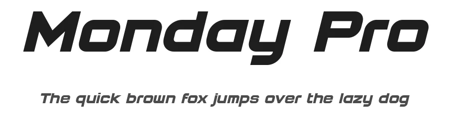 Monday Pro by FG Studios — Display Font