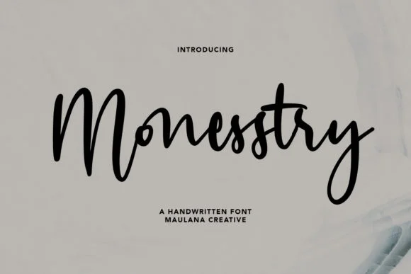 Monesstry Font by Maulana Creative — Script Handwritten Font